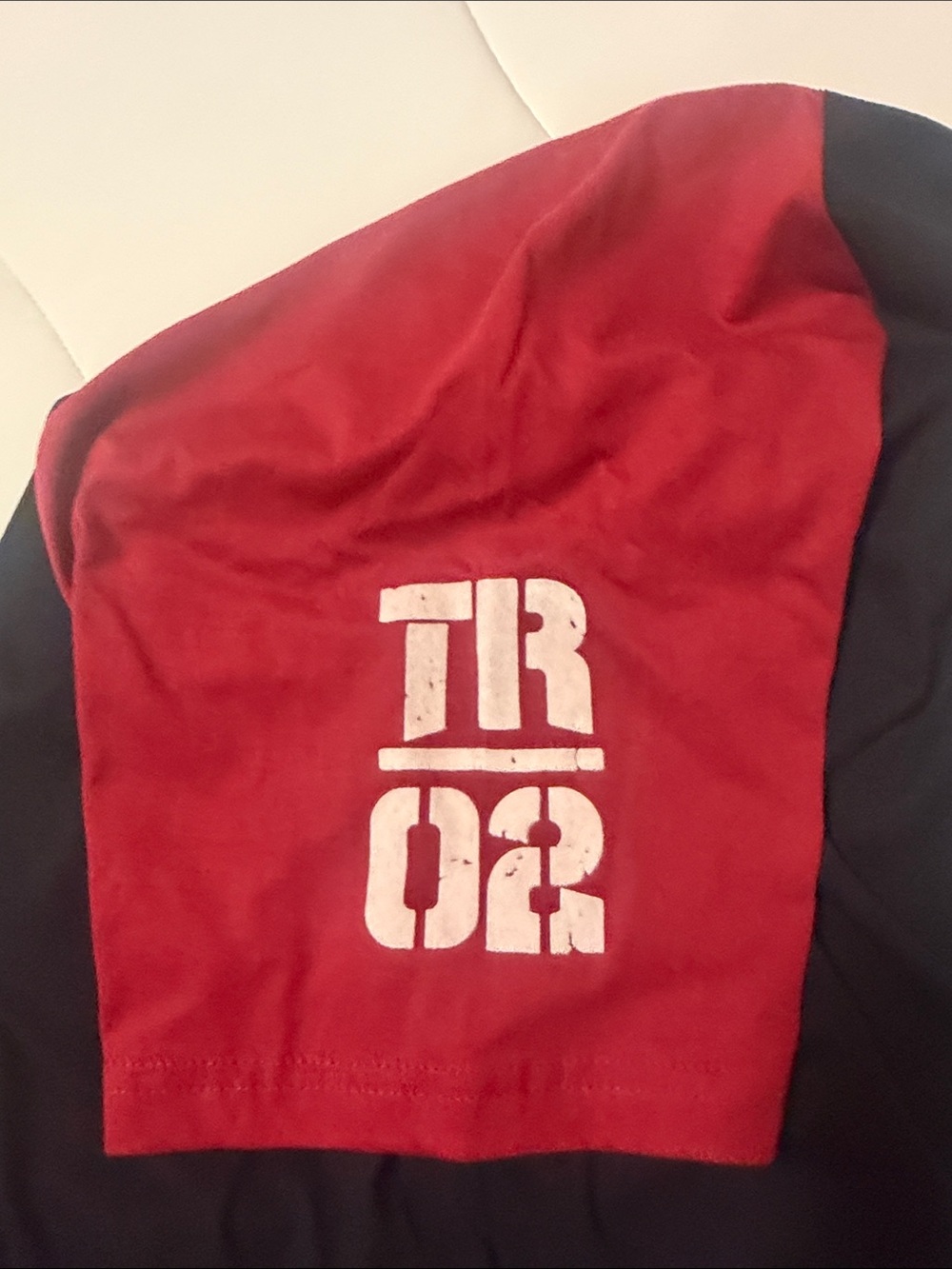 True Religion Black and Red Raglan Graphic Tee - Picture 6 of 6